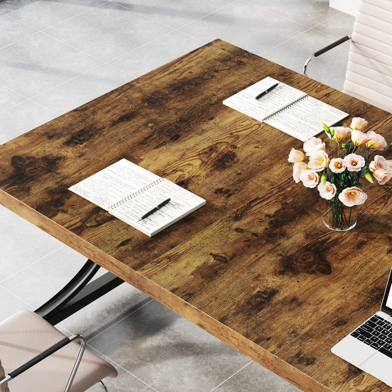Jilla 62.4'' Rectangle Conference Table, Black