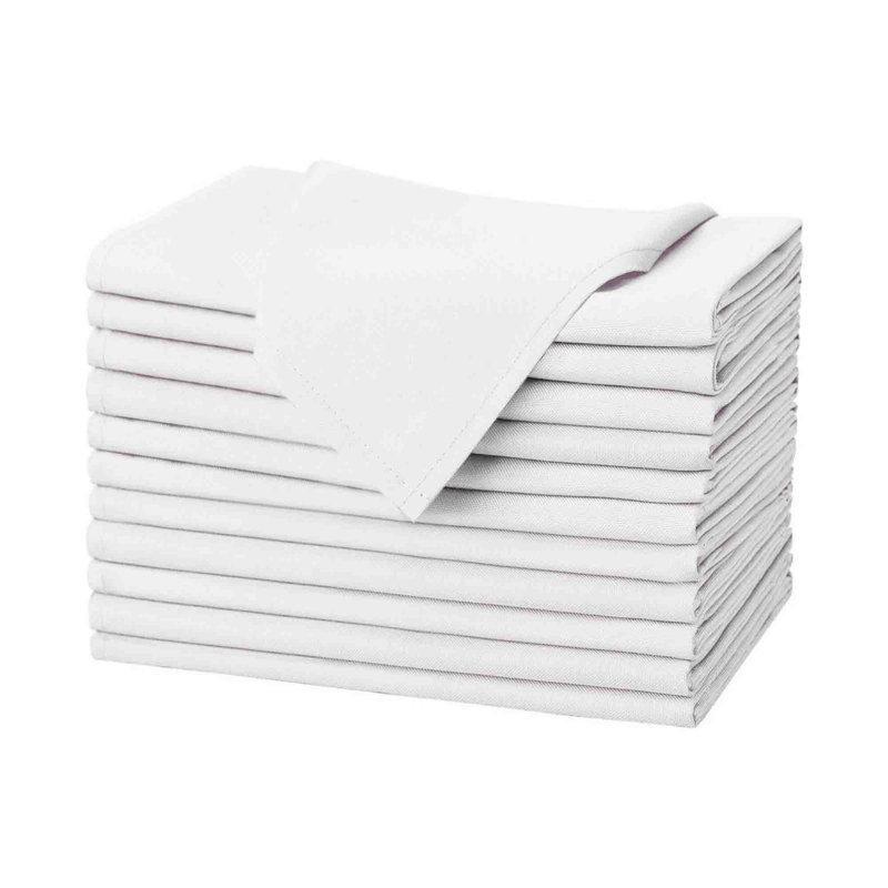 Serviette de table, Oui, Blanc
