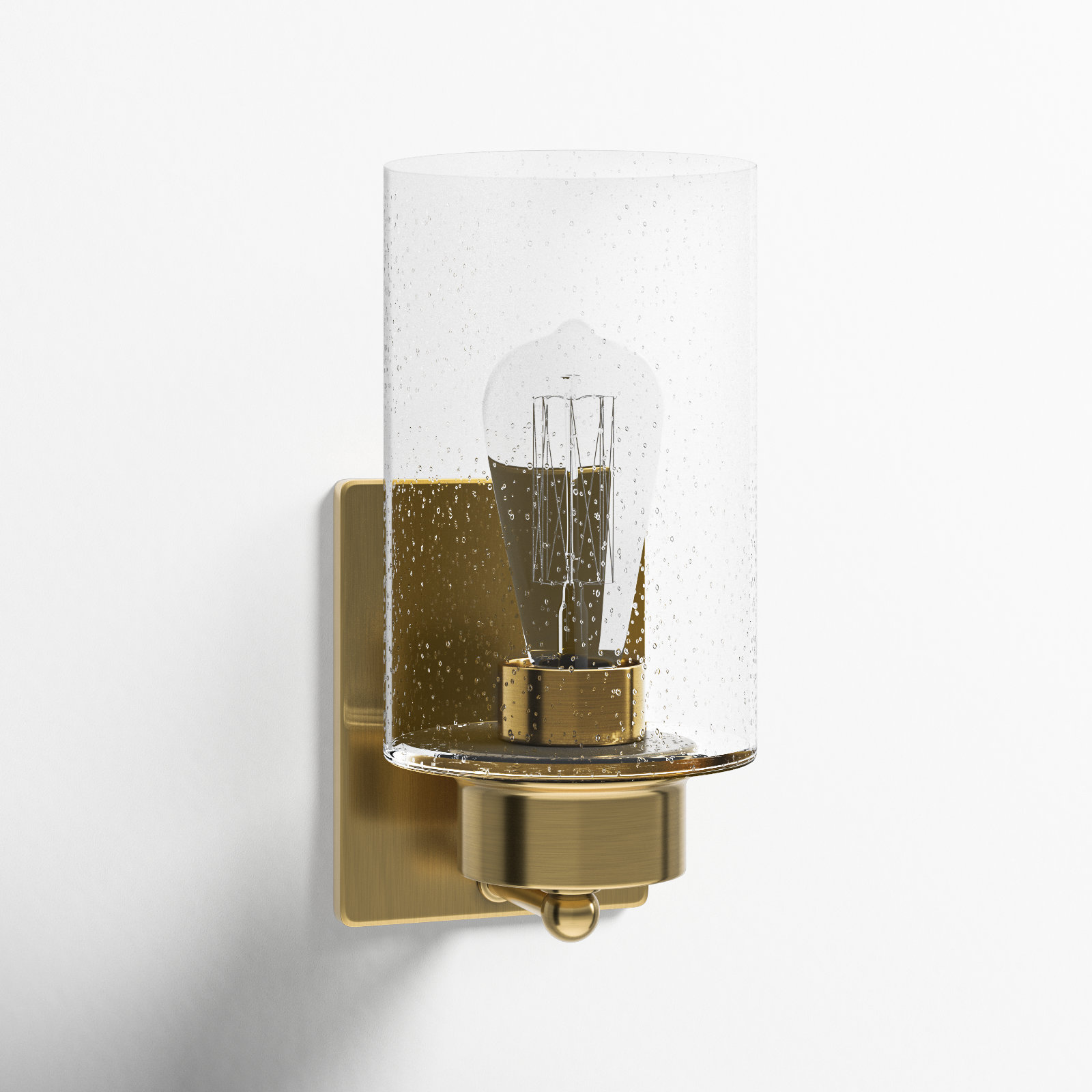 Colada 1-Light Dimmable Armed Sconce, Natural Brass