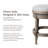 Maven Lane Pullman Backless Stool with Fabric Upholstery-128006618-128006619