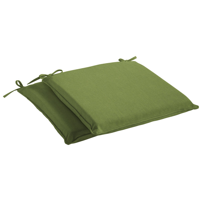 Sunbrella Outdoor 2'' Dining Chair Seat Cushion, 2" H x 20" W x 20" D, Spectrum Cilantro Sunbrella® Plainweave