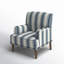 Fauteuil l 28,7 po Ariana avec pieds en bois massif et garniture cloutée-1905817674