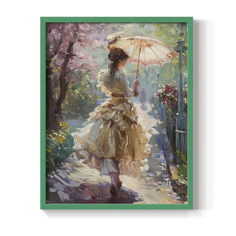 Reproduction encadrée WOMEN Series DCL XXXVII - bois massif, H 21 po x l 17 po, Vert