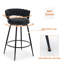 Bohdalice PU Leatherette Bar Stool (set of 2), With Braided Backrest And Footrest, Swivel Bar Stool, Seat Height 90.93cm, For The Kitchen, Dining Room And Home Bar-1561464225