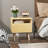 Modern Wood Single Drawer Nightstand,Vintage Bedside Table 18.5-254302148-253819232