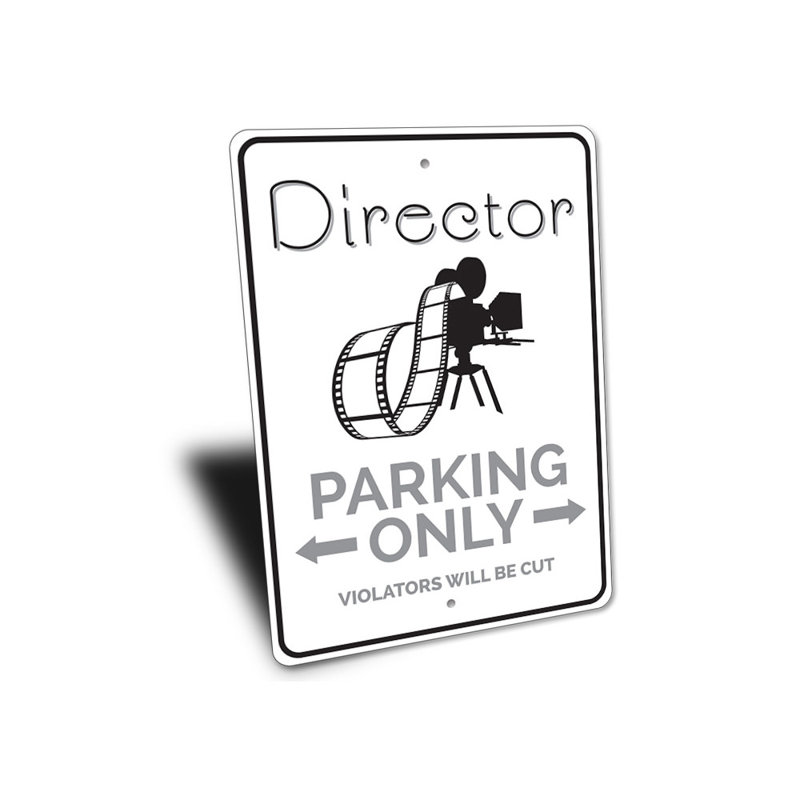 Enseigne de réalisateur en aluminium, H 12 po x l 18 po x P 0,06 po