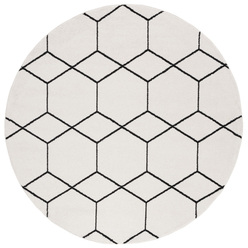 Tapis tissé à la machine Kasturi , Rond 6 pi 7 po