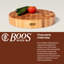 BoosBlock® Chinese Chopping Block 3" End Grain Maple Non-Reversible Round Block-98703427-500994