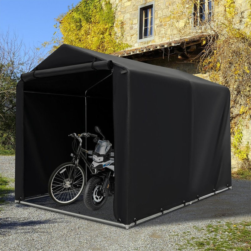 Garden Storage Shed, Waterproof Bike Motorcycle Tent,  Silver/Grey