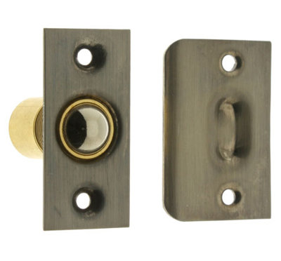 Solid Brass Wide Square Roller Ball Catch