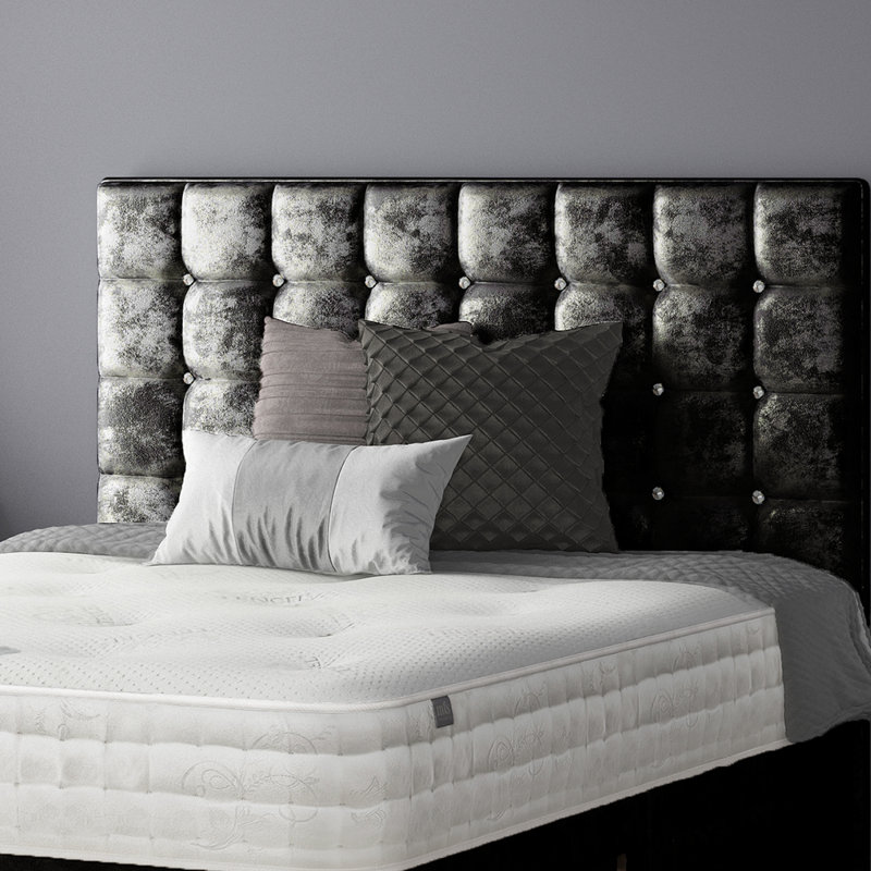 Rochester Upholstered Headboard, Black, Kingsize (5')
