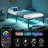 14 Inch Platform Bed Frame With Led Lights Charging Station Black Metal Mattress Foundation No Box Spring Needed Large Storage Space Anti-Noise-629907523