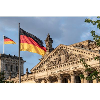 Flag Of Germany by Todor Dinchev - Wrapped Canvas Print