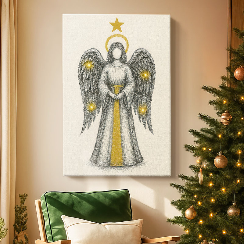 «Sugar Candle at Eve» - Toile tendue avec châssis de qualité supérieure, H 18 po x l 12 po