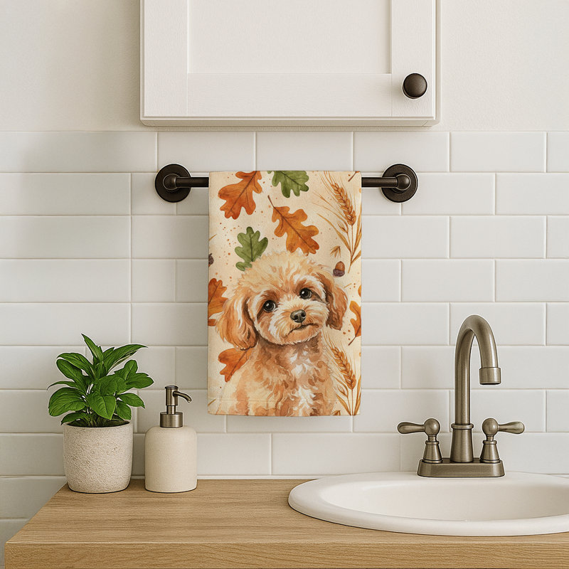 Serviette de cuisine Toy, Jouet caniche abricot