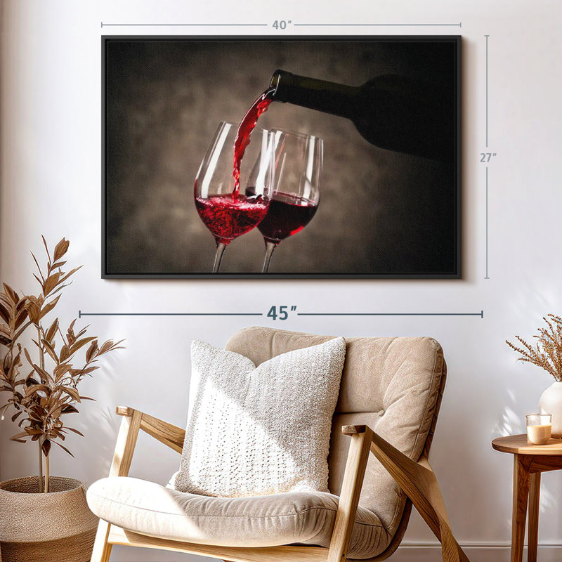 «Serving Red Wine Wall Art», H 27 po x l 40 po