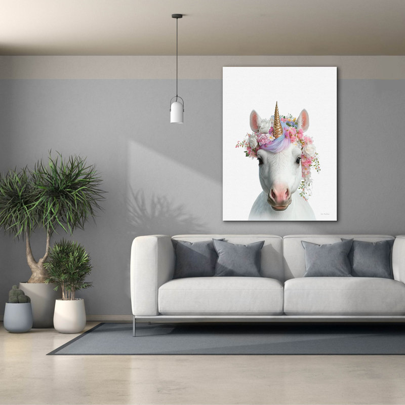 «The Mystic Unicorn» par Seven Trees Designs, art mural sur toile, H 54 po x l 40 po x P 1,5 po