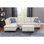98 po de largeur faisant face à la gauche et méridienne avec. Lin en beige. Coussins modulaires en mousse. Accoudoirs arrondis. 71 po x 33 po. 172,98 lb beige coussiné - large, texturé,