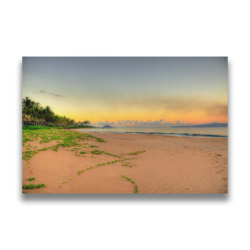 Keawakapu Beach par Kelly Wade. Estampe numérique, image, H 30 po x l 45 po, Toile tendue, Ne s’applique pas