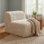 Chaise sans accoudoirs modulaire en mousse et en fausse fourrure Cathryn