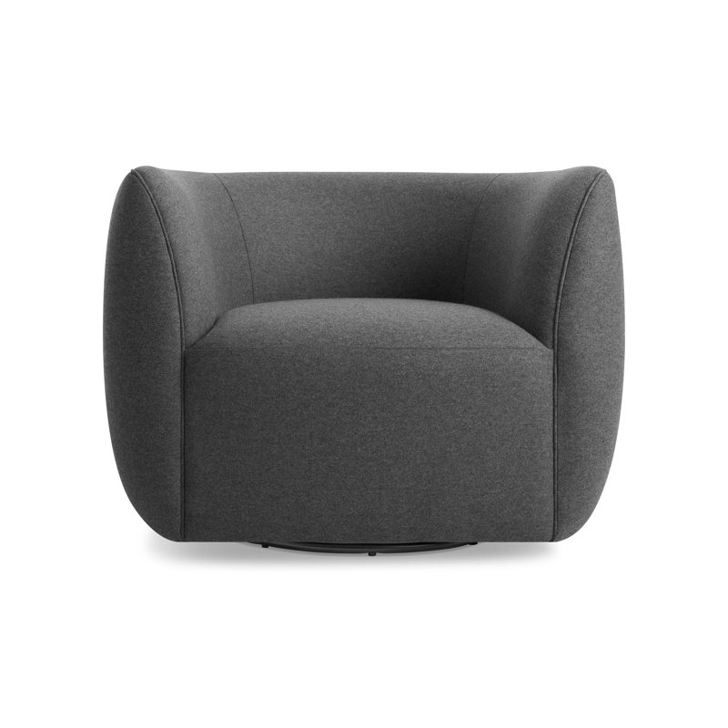 Council Swivel Barrel Chair, Gabro Gray Wool