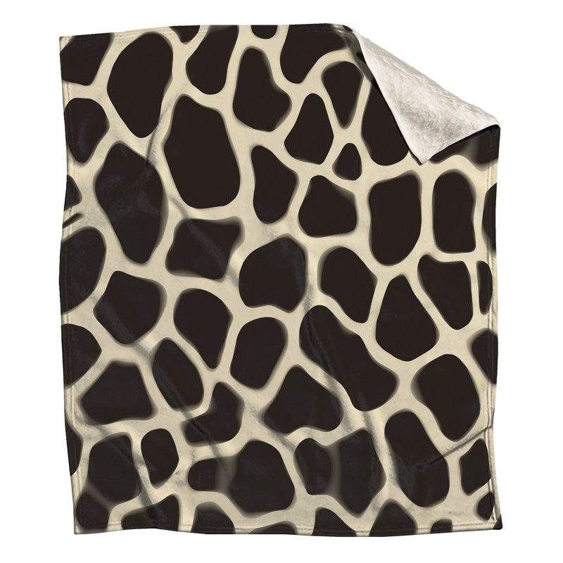 Couvertures à motif de peau de girafe, L 50 po x H 60 po