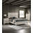 Contemporary Wooden Two-Drawer Nightstand With Geometric Design In Off-White Finish
