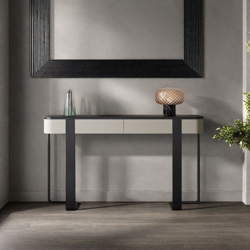 Console moderne de luxe moderne, Noir, H 33,46 po x l 62,99 po x P 13,78 po, Noir
