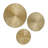 Gold Wooden Plate Carved Radial Home Wall Decor, Set of 3-62275873