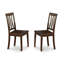 3 Piece Dining Set Contains a Round Kitchen Table with Pedestal and 2 Dining Chairs, Cappuccino-554688380-554688376-648835372