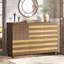 Armoire buffet 55,5 "cannelée avec rangement, 3 portes-1944369094