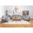 Grey Upholstered Tufted Loveseat