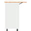 Îlot de cuisine blanc à roulettes avec abattant, DEL, 2 portes en verre cannelé, 1 porte d'armoire rabattable, tablette réglable, tiroirs, rallonge de style industriel tropical et tablette coulissante (moderne-786612316