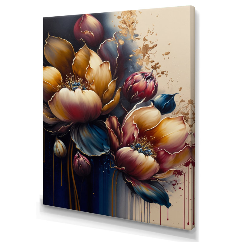 «Lozada Night Shade Tulip Design I», reproduction sur toile, H 44 po x l 34 po x P 1,5 po, Toile tendue