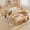 Ensemble de table et de chaises pour enfants, ensemble de table et de banc pour enfants, table d'activité en bois, tables de bricolage pour enfants avec rangement, bureau pour tout-petits pour la maison, salle de classe