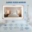 Miroir de maquillage lumineux avec 3 modes d'éclairage DEL, grossissement 10x, commande tactile, miroir de table ou de meuble-lavabo mural