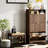 Narrow Shoe Storage Cabinet with 3 Flip-Down Drawers & Open Top - Farmhouse Entryway Shoe Organizer with Legs, Hidden Slim Shoe Rack for Hallway, Foyer, Apartment,  Adjustable Shelves-299847925