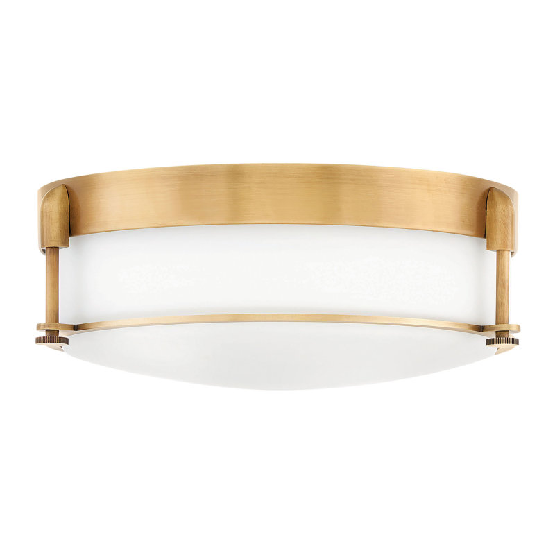 Colbin 3 - Light 16.5" Simple Drum Flush Mount, Heritage Brass