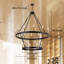 Lustre 20 lumières en forme de roue de lanterne à intensité variable-105552655
