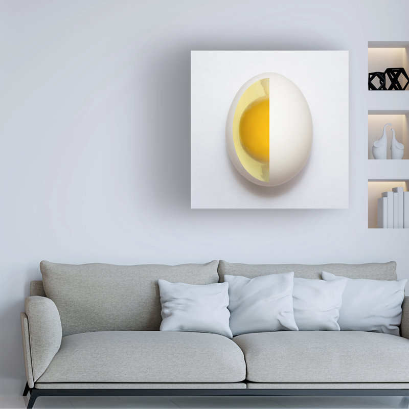 Art mural sur toile tendue - «Inner Egg» d'Adelino Alves pour décoration de salon, de chambre à coucher ou de bureau - 35 x 35
