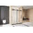 Frameless Single Sliding Shower Door 56-60 "W X 76" H, 1/4 "(6 Mm) Clear Tempered Glass, Explosion Proof Film, Stainless Steel Handle Square Tube Track-123404423