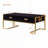 Rectangular Coffee Table with 4 Drawers and Gold Base-1501005606