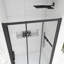 Porte de douche coulissante demi-cadre l 50 po - 54 po x H 70 po au fini noir mat