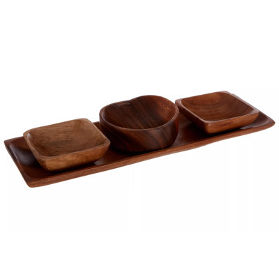 Alpen Home Flanagan Wood Divided Serving Dish