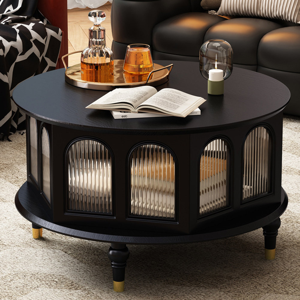 Bkoksety French retro Round Storage Coffee Table - Wayfair Canada