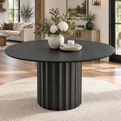 Solid Wood Dining Table Round Pedestal Kitchen Table