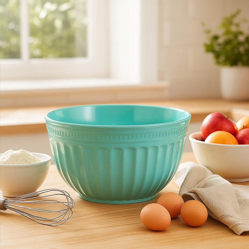 Haleakal Extra Large Melamine Mixing Bowl, Green, 27 Cm