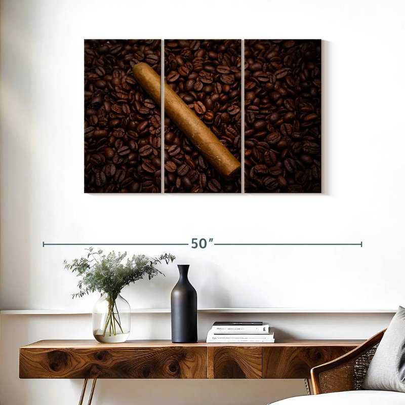 Cigare Senne sur grains de café, H 24 po x l 38 po