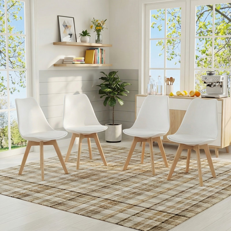 Nero Upholstered Side Chair, White