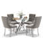 5-Piece Round Glass Dining Table Set-924751075-924751074-924751098
